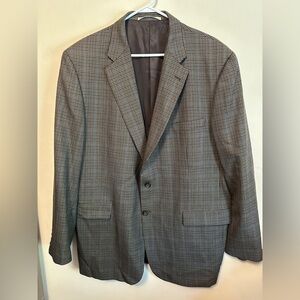 Burberry Kensington Wool Sport Coat Blazer Size 48L Houndstooth Single Breast